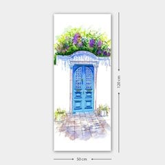 Reprodukcija Zilas durvis starp ziediem cena un informācija | Gleznas | 220.lv
