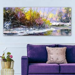 Репродукция Река и деревья зимой цена и информация | Картины | 220.lv