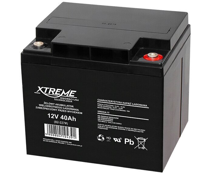 Svina akumulators Xtreme AGM 12V 40.0Ah cena un informācija | Akumulatori | 220.lv