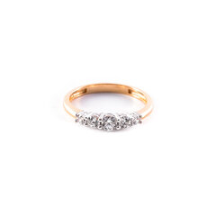 Золотое кольцо с кубиком циркония ZGMLKR222RW цена и информация | Кольца | 220.lv