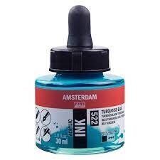 Akrila tinte Amsterdam 30ml Turquoise Blue cena un informācija | Modelēšanas un zīmēšanas piederumi | 220.lv