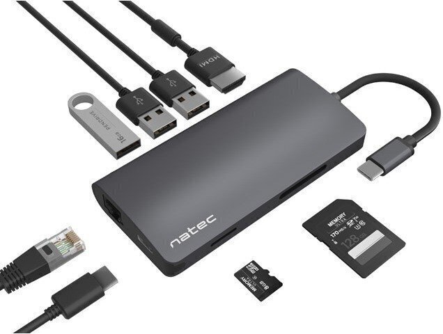 Multi Port Fowler 2 USB-C PD. 3x USB 3.0 цена и информация | Adapteri un USB centrmezgli | 220.lv