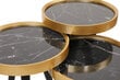 3-ju galdiņu komplekts Kalune Design Lyle, melns/zelta krāsas цена и информация | Žurnālgaldiņi | 220.lv