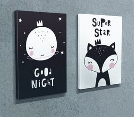 Репродукция из двух частей Good night super star цена и информация | Картины | 220.lv