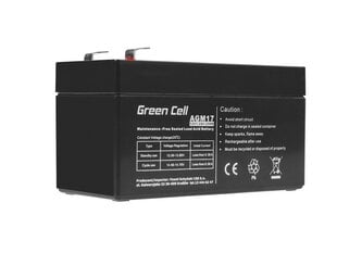 Green Cell AGM VRLA 12V 1.2AH bez apkopes akumulators trauksmes sistēmai, kases aparāts, rotaļlietas цена и информация | Аккумуляторы | 220.lv