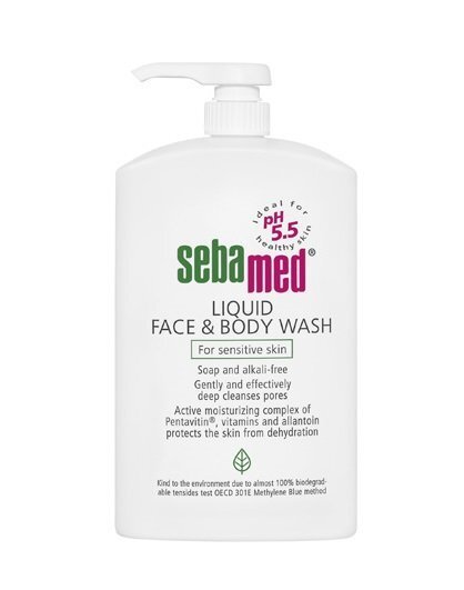 Mazgāšanas želeja, SebaMed Sensitive Skin Face & Body Wash, 300 ml cena un informācija | Dušas želejas, eļļas | 220.lv