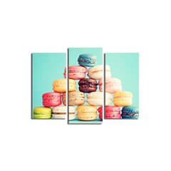 Triju daļu reprodukcija Macarons cena un informācija | Gleznas | 220.lv