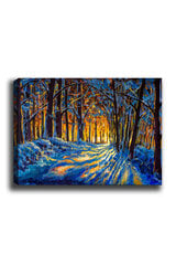 Репродукция Зимний вечер в лесу цена и информация | Картины | 220.lv
