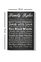 Репродукция Family rules (black and white) цена и информация | Картины | 220.lv