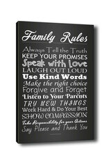 Репродукция Family rules (black and white) цена и информация | Картины | 220.lv