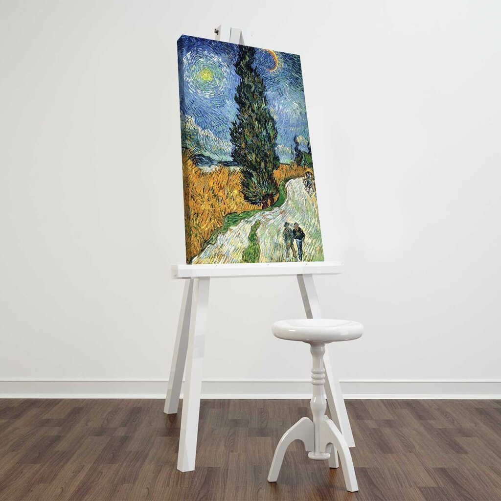 Reprodukcija Estrada com cipreste e estrela (Vincent Van Gogh) cena un informācija | Gleznas | 220.lv