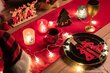 Ziemassvētku galda piederumu futlāris "Ziemassvētku eglīte", 6 gab., sarkans cena un informācija | Ziemassvētku dekorācijas | 220.lv