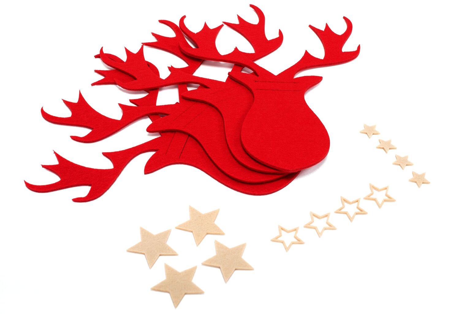 Ziemassvētku galda piederumu futlāris “Briedis”, 6 gab., sarkans cena un informācija | Ziemassvētku dekorācijas | 220.lv