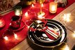 Ziemassvētku galda piederumu futlāris “Briedis”, 6 gab., sarkans cena un informācija | Ziemassvētku dekorācijas | 220.lv