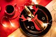 Ziemassvētku galda piederumu futlāris “Briedis”, 4 gab., sarkans цена и информация | Ziemassvētku dekorācijas | 220.lv