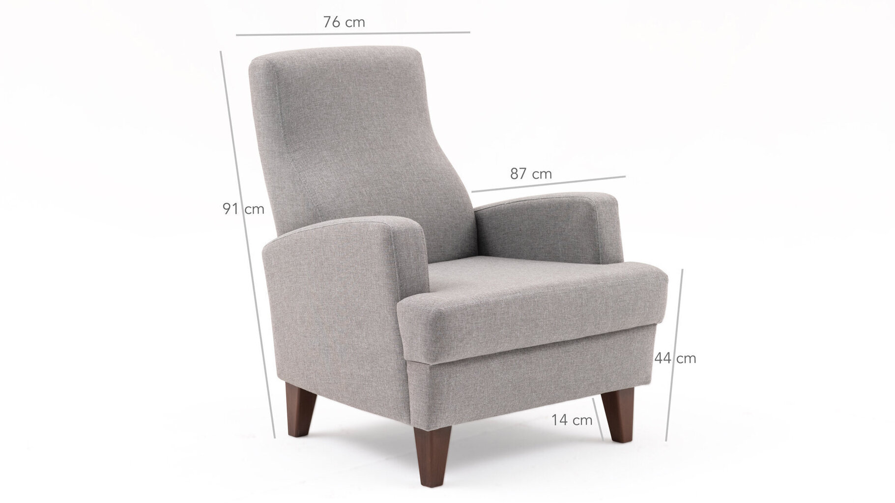 Krēsls Kalune Design Kana Bergere, gaisi pelēks cena un informācija | Atpūtas krēsli | 220.lv