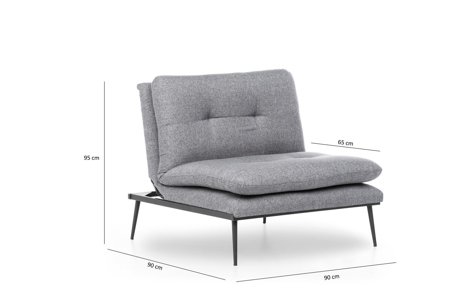 Krēsls Kalune Design Martin Solo, pelēks cena un informācija | Atpūtas krēsli | 220.lv