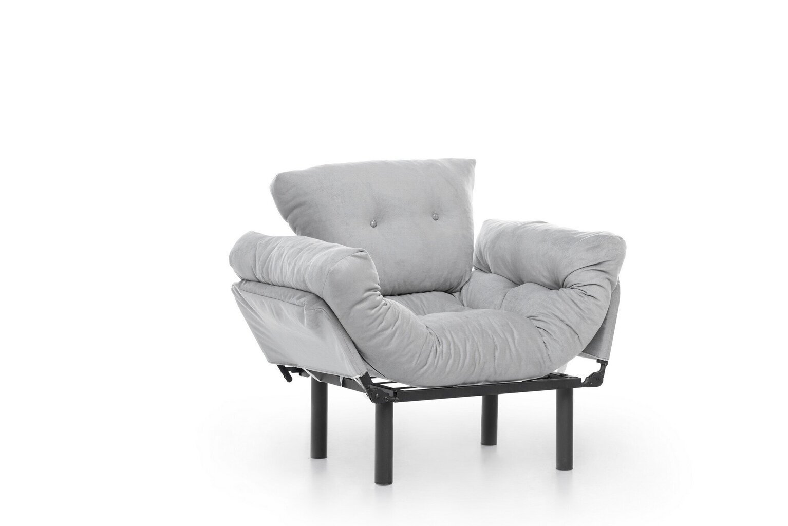 Paplašināms krēsls Kalune Design Nitta Single, pelēks cena un informācija | Atpūtas krēsli | 220.lv