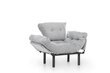Paplašināms krēsls Kalune Design Nitta Single, pelēks cena un informācija | Atpūtas krēsli | 220.lv