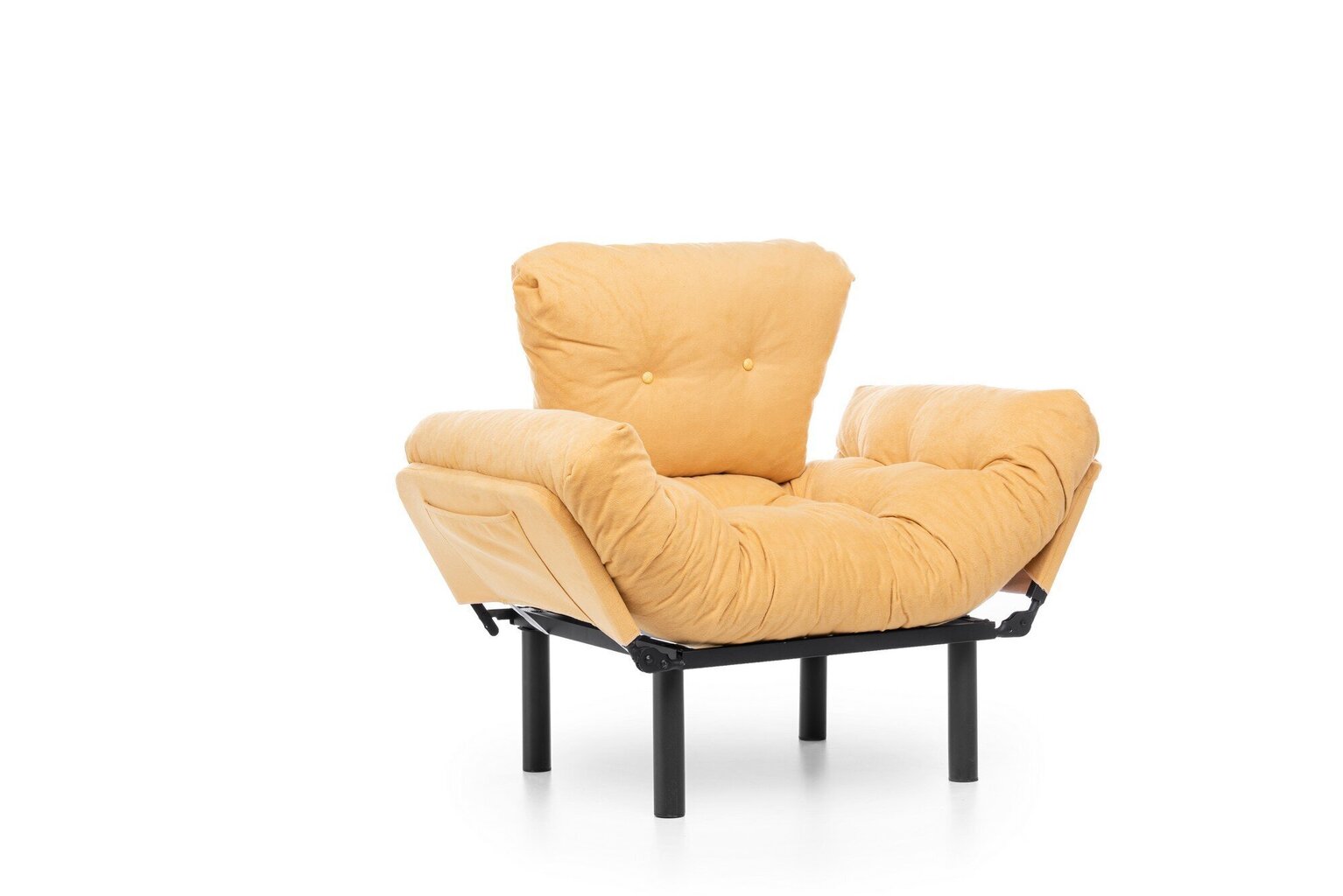 Paplašināms krēsls Kalune Design Nitta Single, dzeltens cena un informācija | Atpūtas krēsli | 220.lv