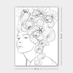 Reprodukcija Sieviete ar ziedu frizūrā цена и информация | Картины | 220.lv
