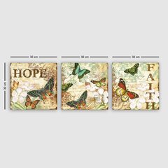 Triju daļu reprodukcija Cerības un ticības pastkarte cena un informācija | Gleznas | 220.lv