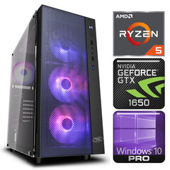 INTOP Ryzen 5 5600X 16GB 240SSD M.2 NVME+2TB GTX1650 4GB WIN10Pro cena un informācija | Stacionārie datori | 220.lv