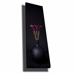 Reprodukcija Violeti ziedi melnā vāzē cena un informācija | Gleznas | 220.lv