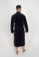 Vīriešu halāts, melns, ar lenti, SMA31003 цена и информация | Мужские халаты, пижамы | 220.lv