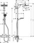 Lietus dušas sistēma Hansgrohe Crometta E 240 27271000, termostats цена и информация | Dušas komplekti un paneļi | 220.lv