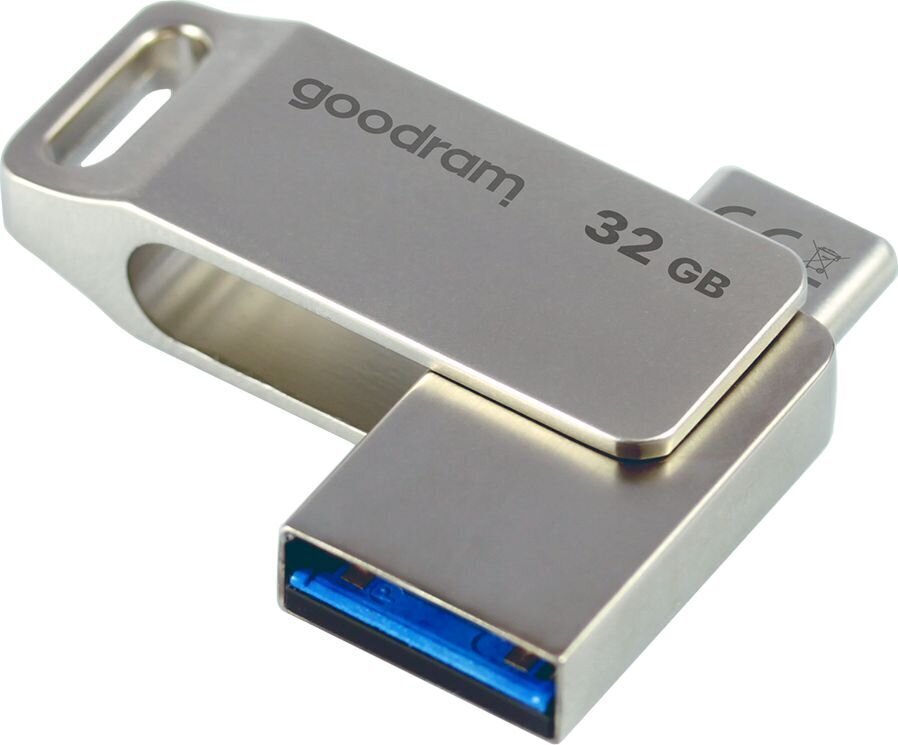 USB zibatmiņa GoodRam 32GB dual ODA3-0320B0R11 cena un informācija | USB Atmiņas kartes | 220.lv