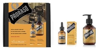 Bārdas kopšanas komplekts vīriešiem Proraso Duo Pack Wood & Spice Beard Oil & Shampoo цена и информация | Косметика и средства для бритья | 220.lv