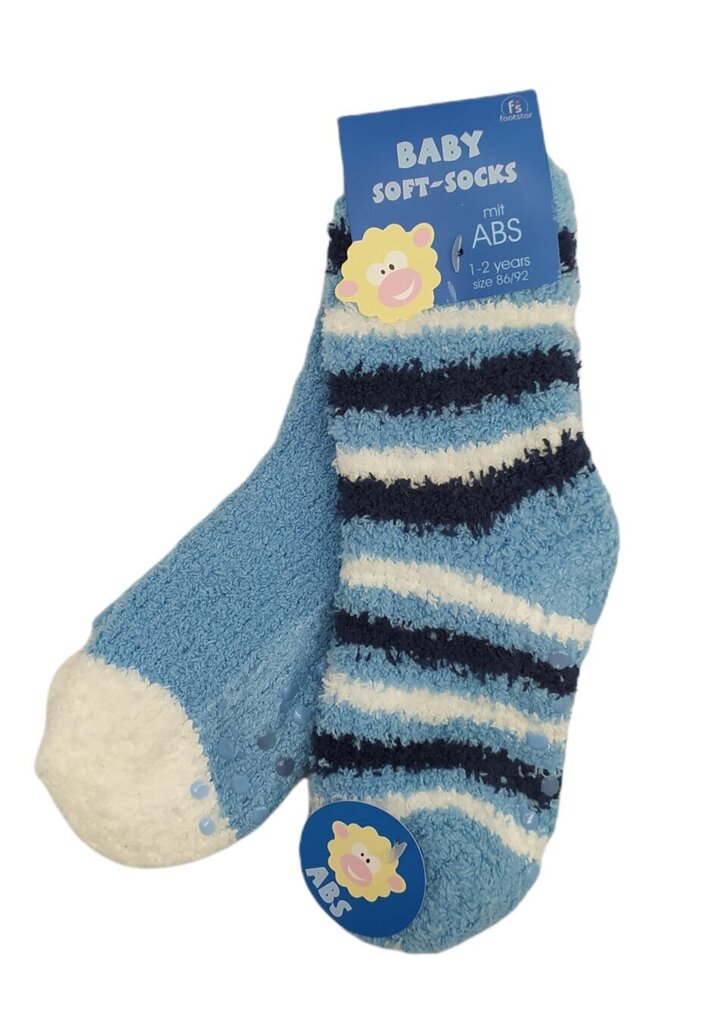 Siltas frotē zeķes ar ABS bērniem Footstar Baby Soft Socks 56869, 2 pāri cena un informācija | Ziemas apģērbs bērniem | 220.lv