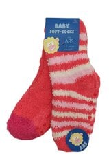 Siltas frotē zeķes ar ABS bērniem Footstar Baby Soft Socks 56869, rozā, 2 pāri цена и информация | Зимняя одежда для детей | 220.lv