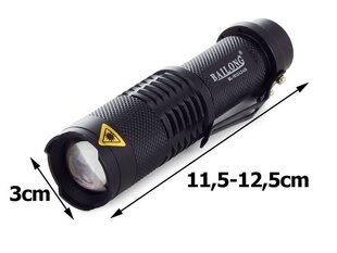 Тактический фонарь Bailong CREE zoom LED XM-L3-U3 цена и информация | Фонари и прожекторы | 220.lv