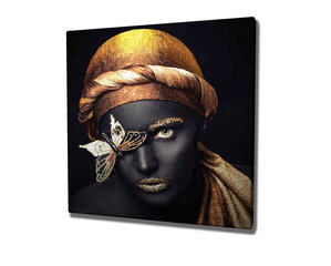 Репродукция Темнокожая женина с золотой бабочкой цена и информация | Картины | 220.lv