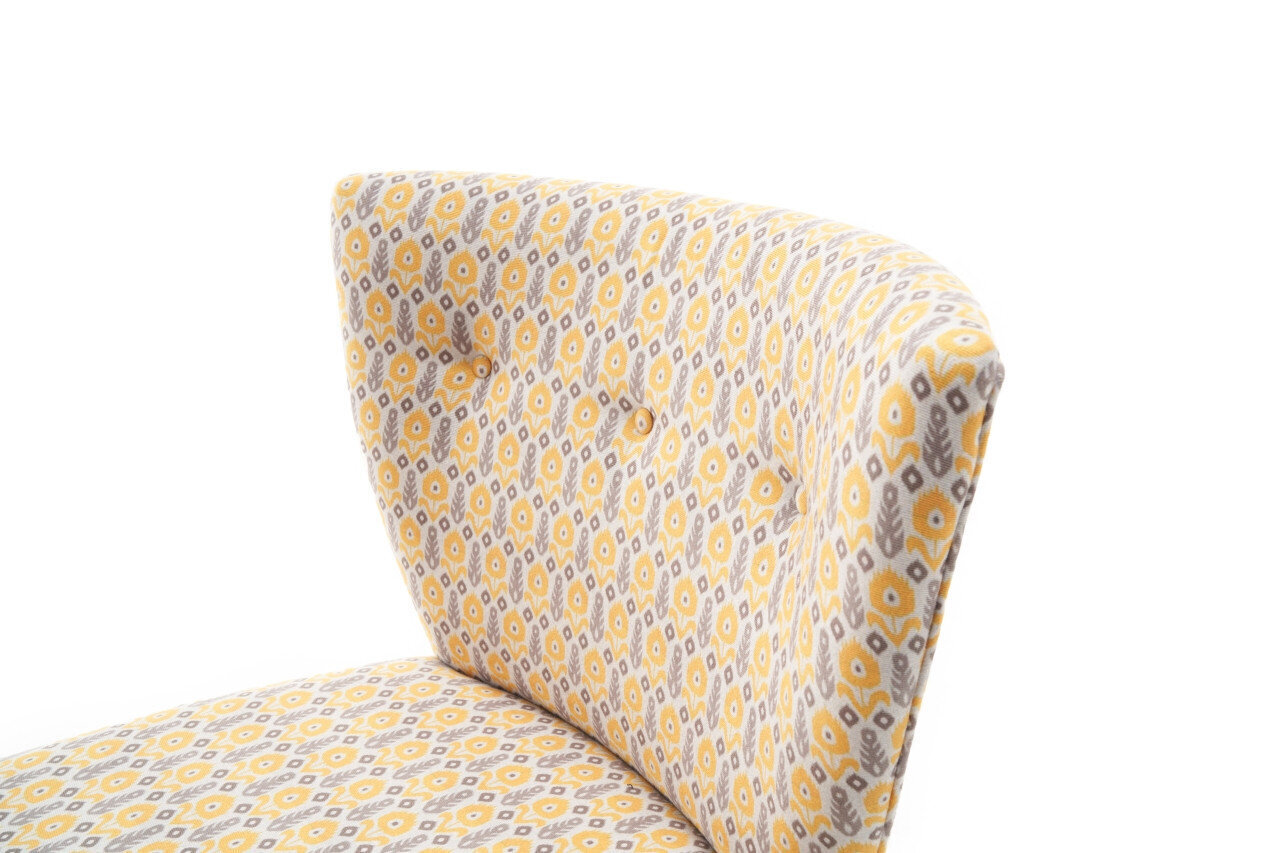 Krēsls Kalune Design Viola Berjer Papatya, dzeltens/pelēks cena un informācija | Atpūtas krēsli | 220.lv