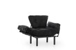 Paplašināms krēsls Kalune Design Nitta Single, melns cena un informācija | Atpūtas krēsli | 220.lv