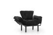Paplašināms krēsls Kalune Design Nitta Single, melns цена и информация | Atpūtas krēsli | 220.lv