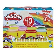 Play-Doh Plastilīns, 40 gb. Dažādās krāsās, 3,4 kg - E9413 Hasbro цена и информация | Принадлежности для рисования, лепки | 220.lv