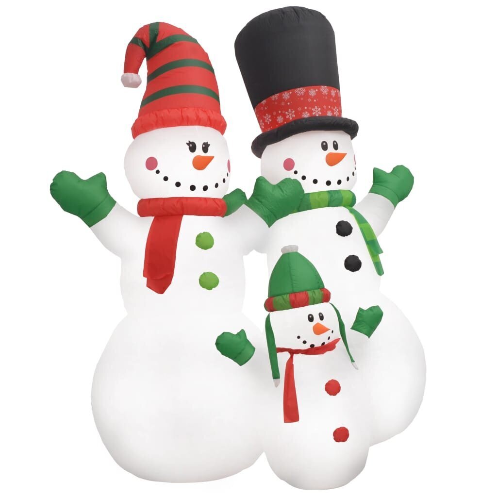 vidaXL piepūšami sniegavīri, 3 gab., LED, IP44, 240 cm cena un informācija | Svētku dekorācijas | 220.lv