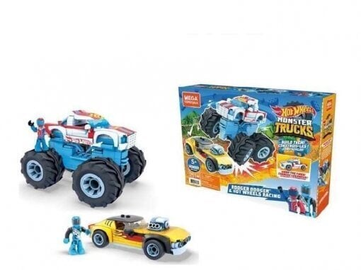 Konstruktors Hot Wheels Monster Truck Rodger Dodger Mattel, 251 d. cena un informācija | Konstruktori | 220.lv