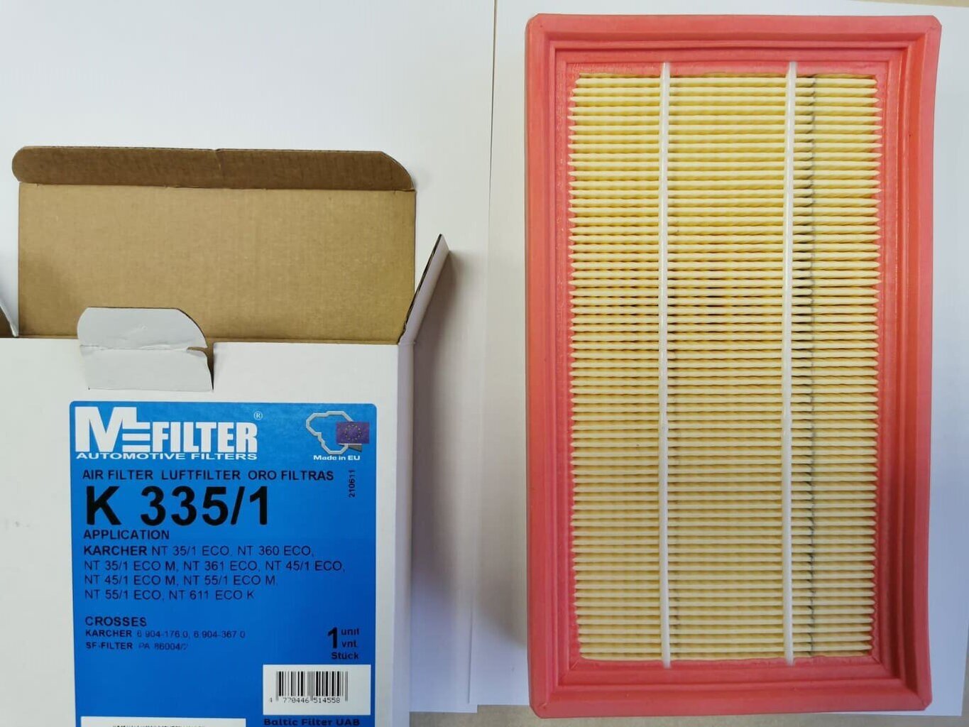 MFilter filtrs K1054 piemērots Karcher sūkņiem DS5500 cena un informācija | Putekļu sūcēju piederumi | 220.lv