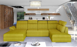 Stūra dīvāns NORE Evanell, dzeltens cena un informācija | Stūra dīvāni | 220.lv