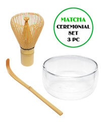 MATCHA KOMPLEKTS KM3PC MATCHA bļodiņa + Whisks (slotiņa) + spoon (karotīte) цена и информация | Кухонные принадлежности | 220.lv