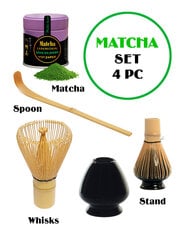 MATCHA KOMPLEKTS, MATCHA tea Japan Ceremonial (Kyoto), 40g + Whisks (slotiņa) + spoon (karotīte) + Stand (turētājs) cena un informācija | Tēja | 220.lv