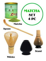 MATCHA KOMPLEKTS, MATCHA tea 80g + Whisks (slotiņa) + spoon (karotīte) + Stand (turētājs) цена и информация | Чай | 220.lv