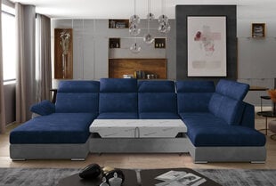 Stura dīvāns NORE Evanell, zils/pelēks цена и информация | Угловые диваны | 220.lv