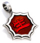 Bico "Sheng Ming" sveķi un metāla kulons (B47 sarkans) цена и информация | Kaklarotas | 220.lv