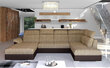 Stūra dīvāns NORE Evanell, smilšu krāsas/brūns cena un informācija | Stūra dīvāni | 220.lv